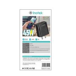 Inotek 45W PD USB-C+USB-A Super Charger